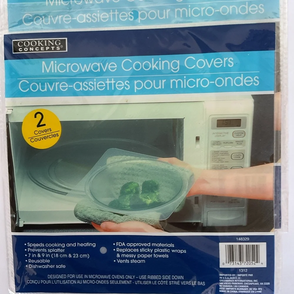 Cooking Concepts Microwave Splatter Guards Set of Three NWT